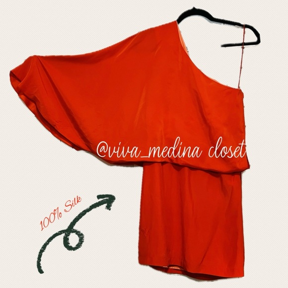 DONATED SCHOOL PROM Elizabeth and James 100% Silk dress Host Pick! - Picture 2 of 7